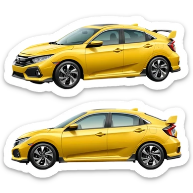honda civic yellow sticker
