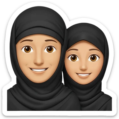 muslim couple, man and a woman in burka sticker