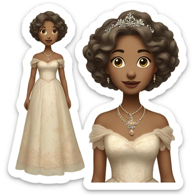 Shabby chic princess sticker