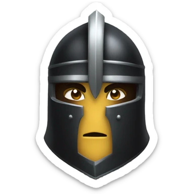 A buff black knight full helm sticker