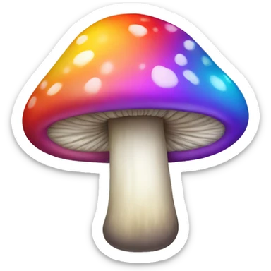 Rainbow mushroom sticker