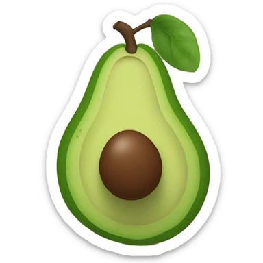 Un aguacate con pestañas sticker