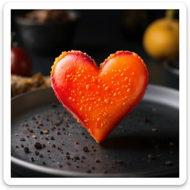 food heart emoji with a gradient effect sticker