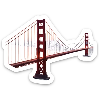Sunrise over the Golden Gate Bridge sticker