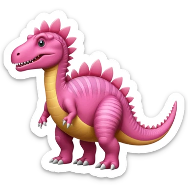 Pink spinosaurus sticker