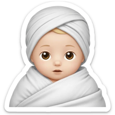 baby in a swaddle sticker