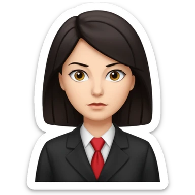 Dark hair Caucasian female lawyer sticker