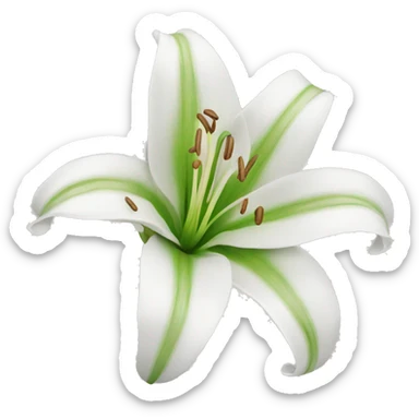 Lily flower sticker
