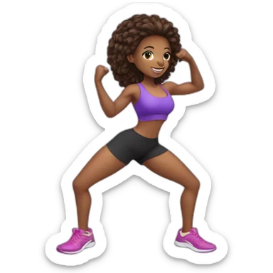 fitness girl sticker