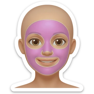 Quiero una chica con una mascarilla idratante rosa sticker