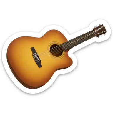 Guitarra acustica sticker
