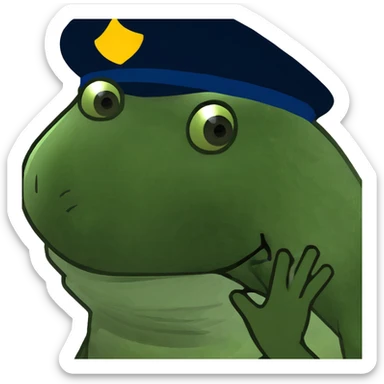funny frog sticker