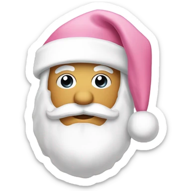 light pink santa hat sticker