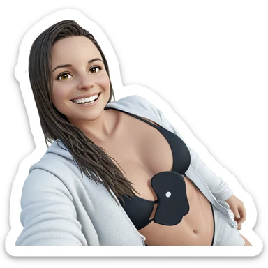 smiling girl in bikini outdoors sticker