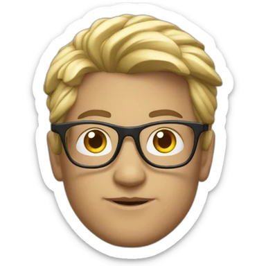 Superheld mit brille sticker