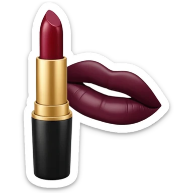 black and gold lipstick, wine luxury lipstick sticker