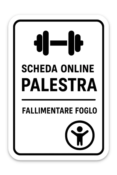 Scheda online palestra fallimentare  foglio sticker