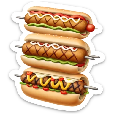 kebab dog sticker