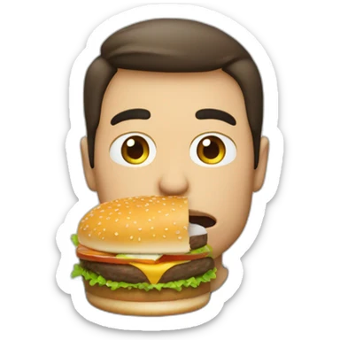 Mono comiendo hamburguesa  sticker