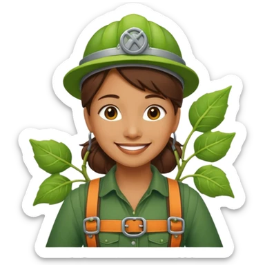 beanstalk worker female sticker