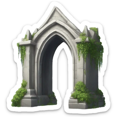 the death's veil Gothic arch  sticker