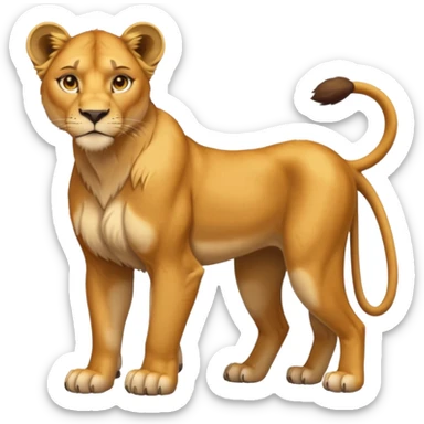 in lion family, only mother., full body sticker