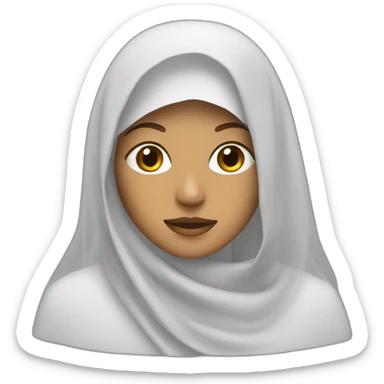 a woman wearing a veil sticker