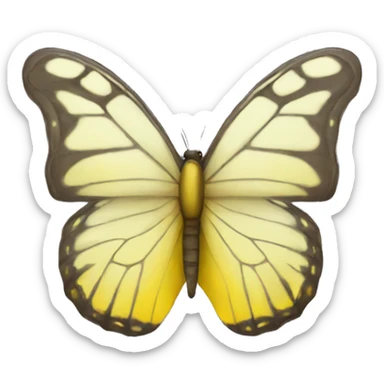 Yellow butterfly sticker