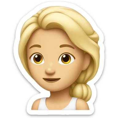 A blonde girl is relaxing  sticker