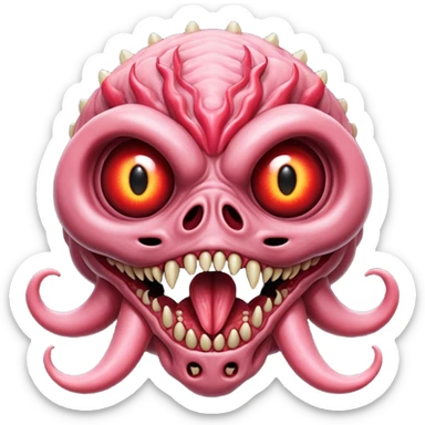 cinematic - hieronymus bosch phantasmagoric mutated creatures from hellish expanses sticker