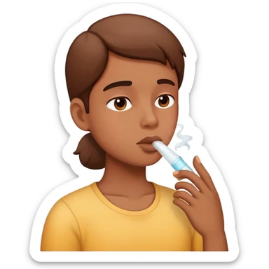 inhaling deeply sticker