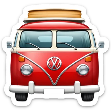 create a red VW camper sticker