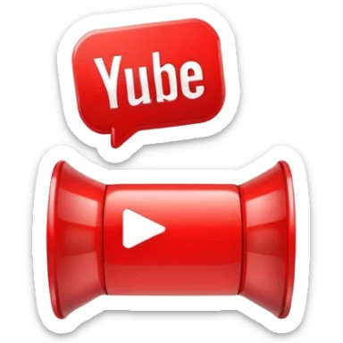 Red YouTube subscribe button with bell icon sticker