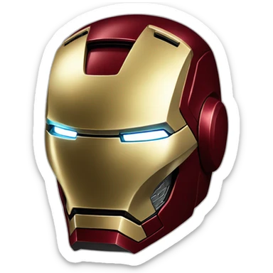 iron man's helmet sticker