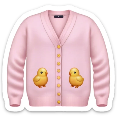 Pastel pink knit Easter cardigan  sticker