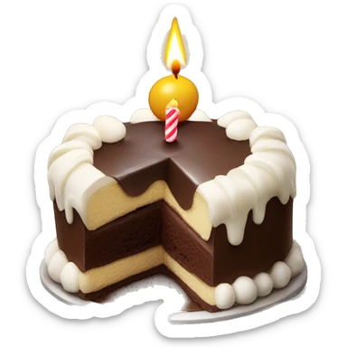 Birthay candle on chocopie sticker
