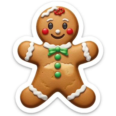 Christmas gingerbread white  sticker