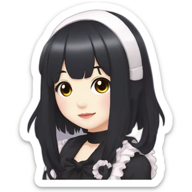 anime girl idol japanese goth moe sticker