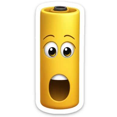 a yellow cylinder shaped whistle with long hair and eyes with eyelashes blowing steam from her mouth sticker