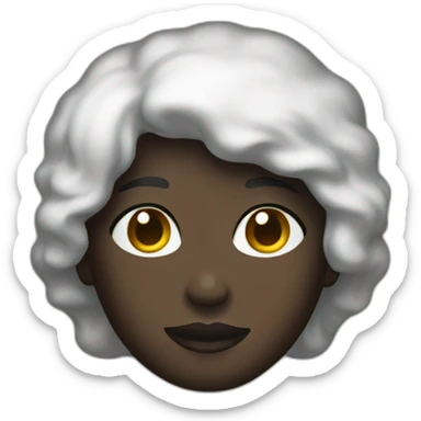 Ebony with white foam sticker