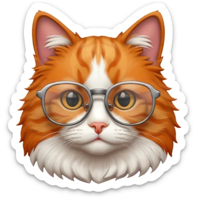 КІТ З ОКУЛЯРАМИ  sticker