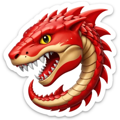 glitter red apex predator sticker