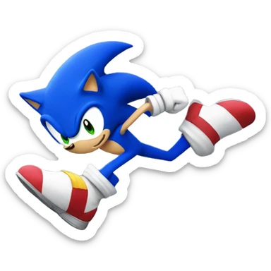 Sonic running  sticker