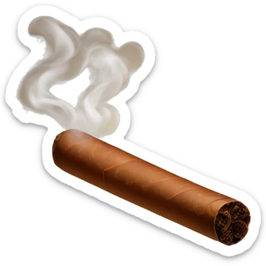 Brown Cigar with Smoke sticker