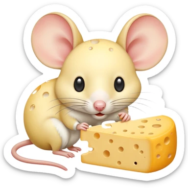 mouse cheese sticker