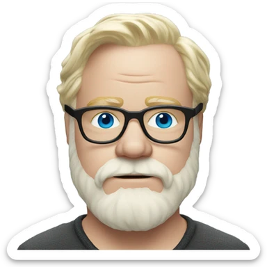 philip seymour hoffman with glasses and beard blue eyes sticker