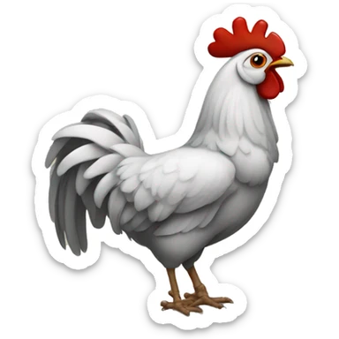 Pollo brincando tierno  sticker