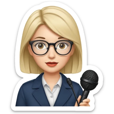 Female journalist sticker