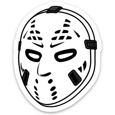 Hockey mask sticker