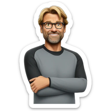 Jurgen Klopp shoulder shrug don't know sticker